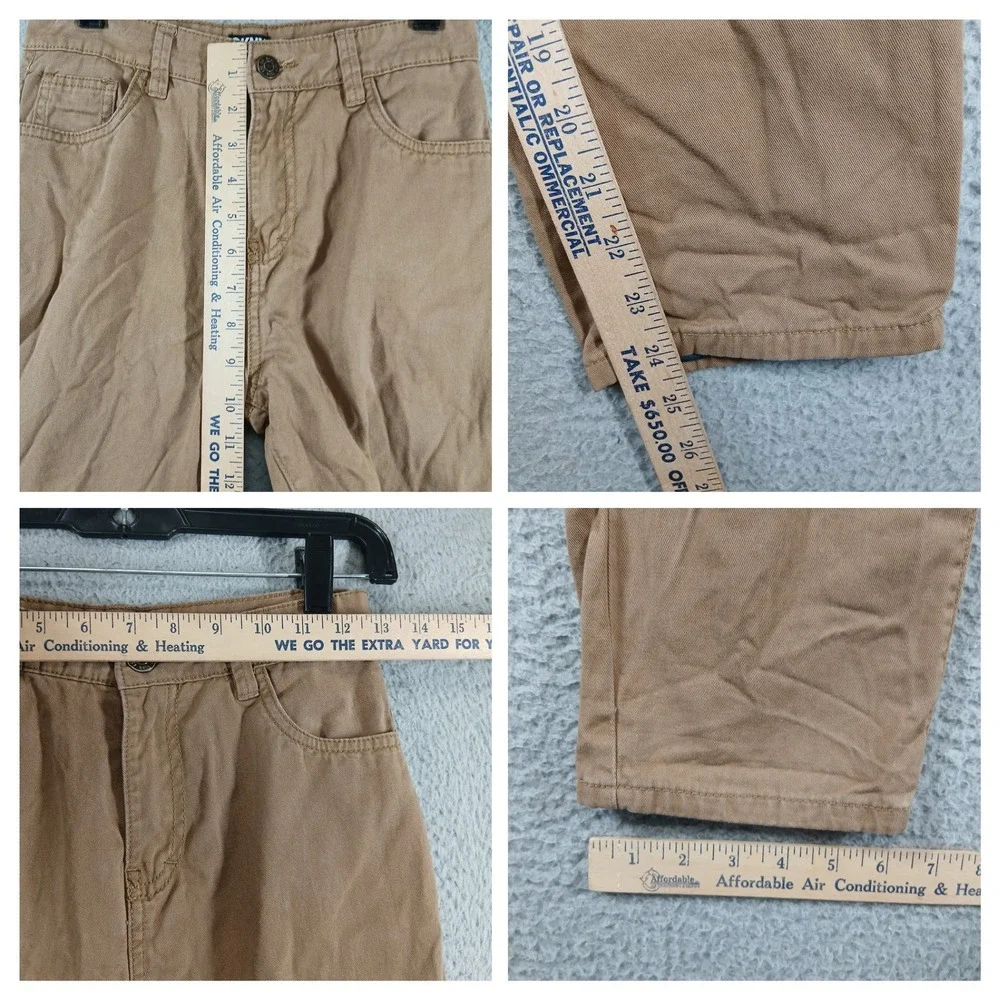 DKNY 100% Cotton Canvas Cord Pants Sz 14 Tan‎
